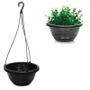 Vaso pendurar redondo cuia c alca preto 3l ercaplast