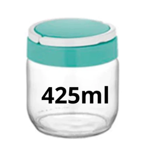 Pote De Vidro c/Alça 425ml Splendo Wellmix