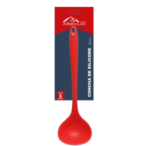 CONCHA DE SILICONE VERMELHA 28,5X8,5CM moldular