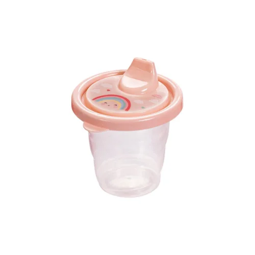 Copo c/ Tampa Bico 200 ml (Rosa) Plasutil