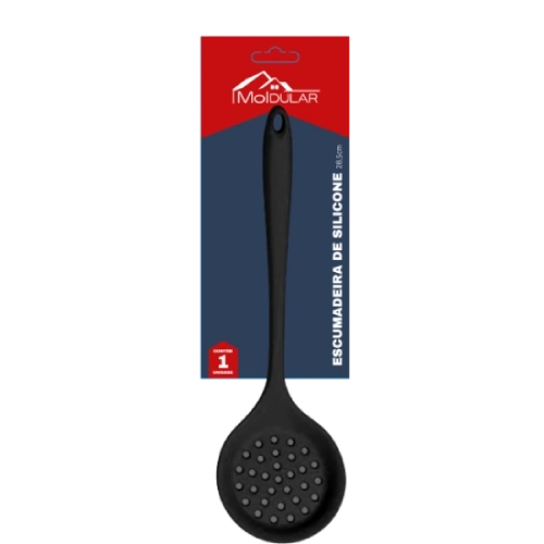 ESCUMADEIRA DE SILICONE PRETA 28,5X8,2CM moldular
