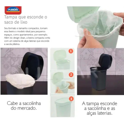 Lixeira Classic Frisos 4,6L Plasutil (galeria 1)