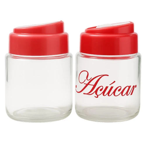 Açucareiro de Vidro(unidade) Liso/Estampado