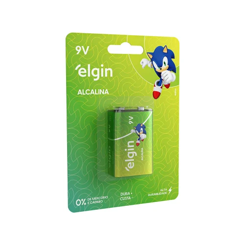 Bateria 9v Alcalina Elgin