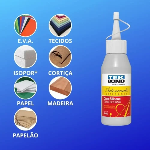 Cola Silicone Artesanato 100ml/85g TekBond (galeria 1)