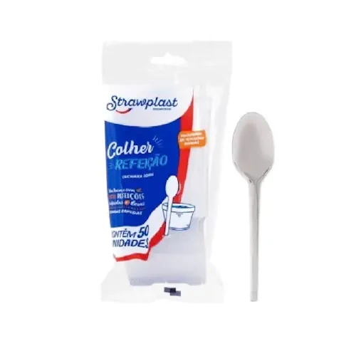 Colher descartavel strawplast refeiçao