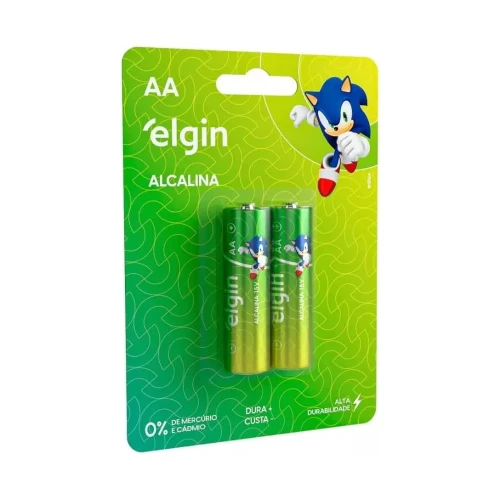 Pilha Alcalina AA C/2 Elgin