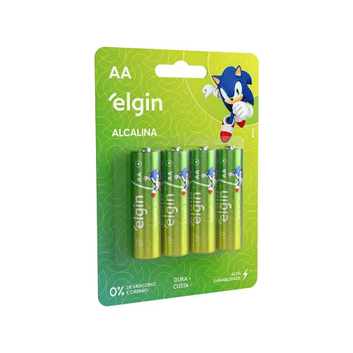 Pilha Alcalina AA C/4 Elgin