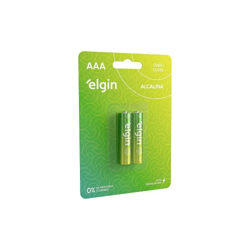 Pilha Alcalina AAA C/2 Elgin