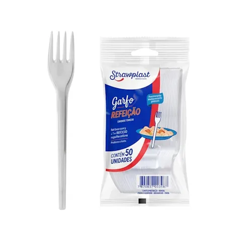 Garfo descartavel strawplast refeiçao