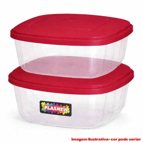 Jogo pote vermelho g com 2 plasnew