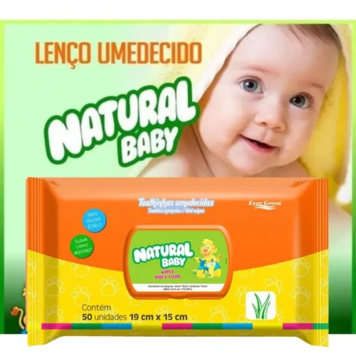 Lenços Umedecidos 19x15 c/50 Natural Baby