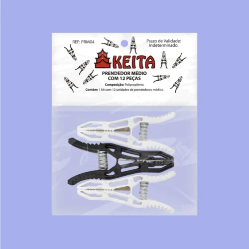 Prendedor de Roupas Plástico (Médio/Dúzia) Keita