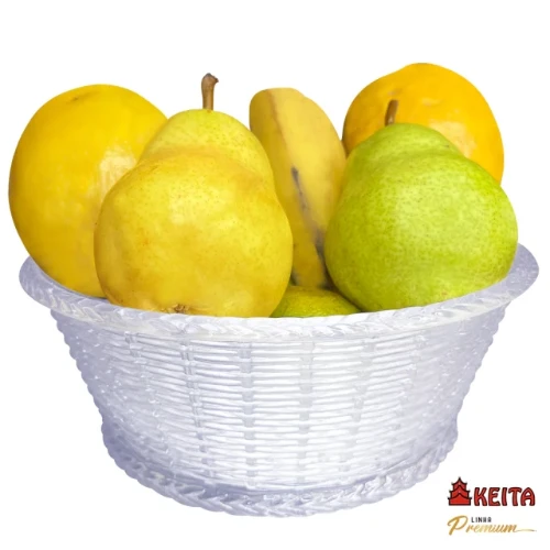 Saladeira/Fruteira Trançada Cristal Keita (galeria 1)