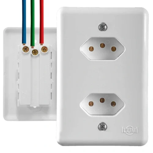Tomada Dupla Monobloco 10a Ilumi