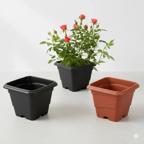 Vaso Quadrado 20L (Preto) Formplast (galeria 1)