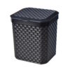 LIXEIRA DE PIA RATTAN COM TAMPA PRETA – 05 LITROS arqplast