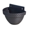 VASO DE PAREDE MEIA LUA RATTAN PRETO – 03 LITROS arqplast