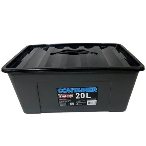 Caixa container organizadora multiuso trava 20lt plasnew