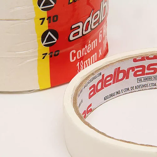 Detalhe fita crepe adelbras 18 mm 10m