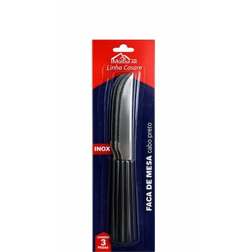 FACA MESA INOX CABO PTO C 3PÇS MR391 moldular