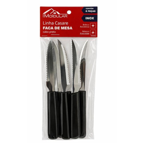 FACA MESA INOX CABO PTO C6 moldular FACA MESA INOX CABO PTO C6 moldular