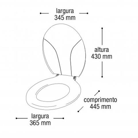 Assento arqplast medidas